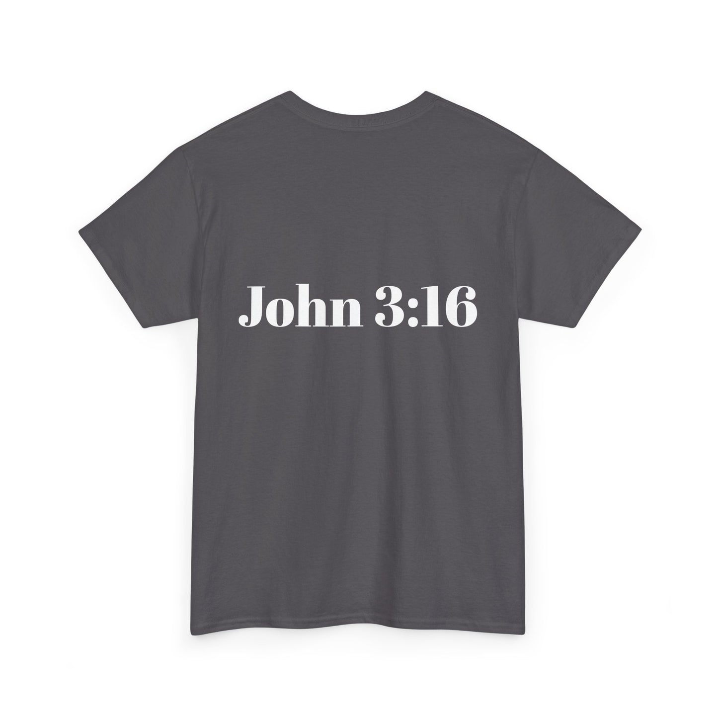 Jesus Is King Heavy Cotton Tee for Faithful Wear, Unisex Christian Shirt, Inspirational Gift, Church Attire, Bible Verse Apparel