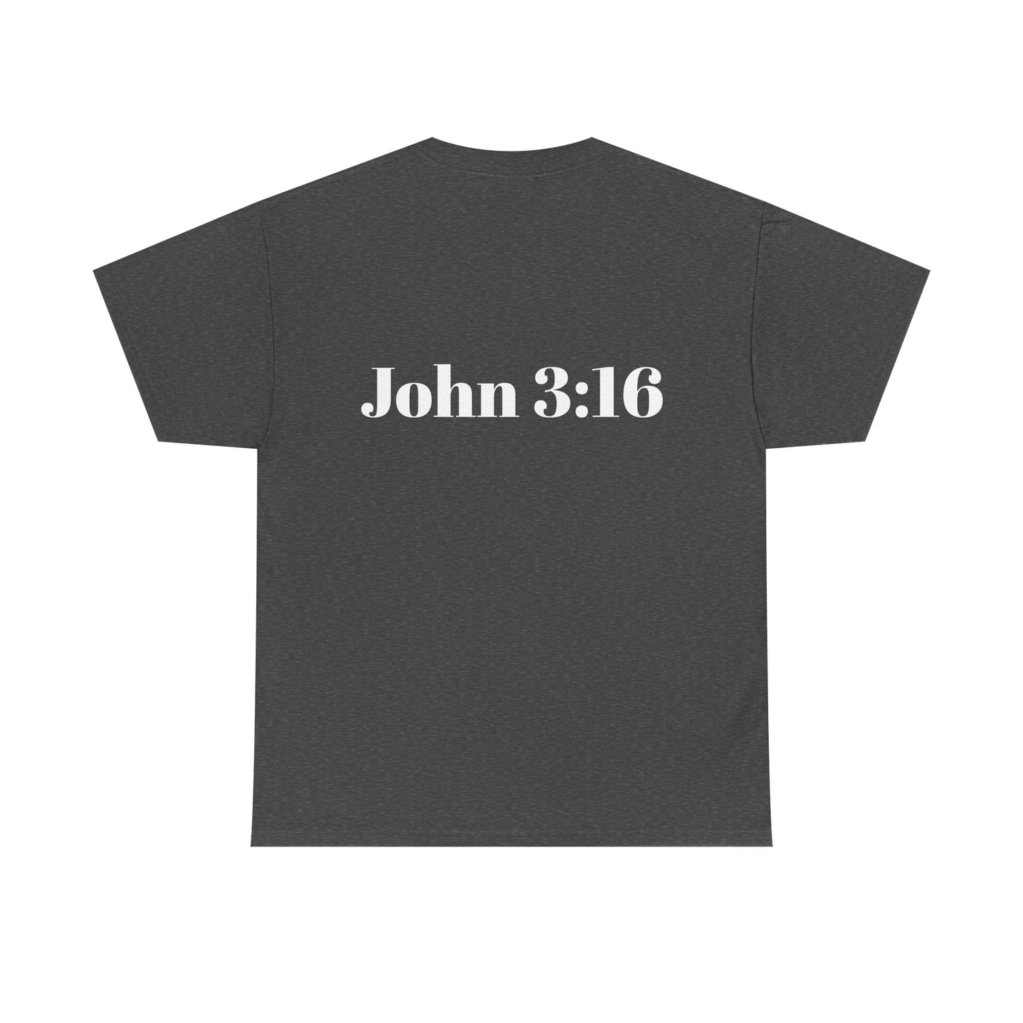 Jesus Is King Heavy Cotton Tee for Faithful Wear, Unisex Christian Shirt, Inspirational Gift, Church Attire, Bible Verse Apparel