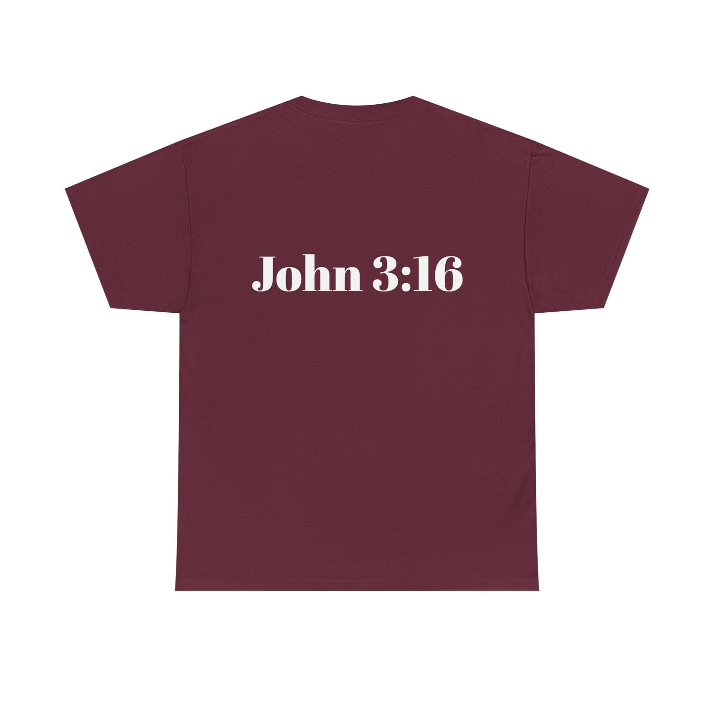 Jesus Is King Heavy Cotton Tee for Faithful Wear, Unisex Christian Shirt, Inspirational Gift, Church Attire, Bible Verse Apparel