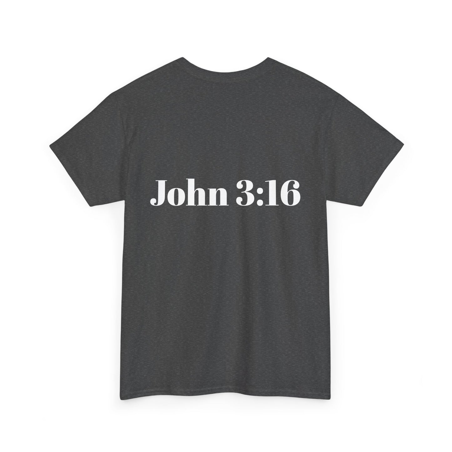 Jesus Is King Heavy Cotton Tee for Faithful Wear, Unisex Christian Shirt, Inspirational Gift, Church Attire, Bible Verse Apparel